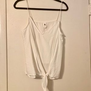 Loose-fit tie chiffon tank